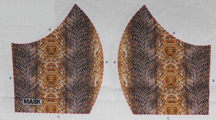Ormmönster, tyg för ansiktsmask