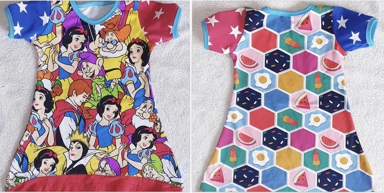 Tunic with Snow White and the 7 dwarfs size. 86