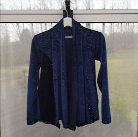 Shawl cardigan in velvet-like fabric "Choose yourself"