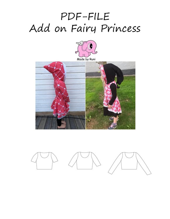 Made by Runi´s Add on till Fairy princess barn, stl. 80 - 164