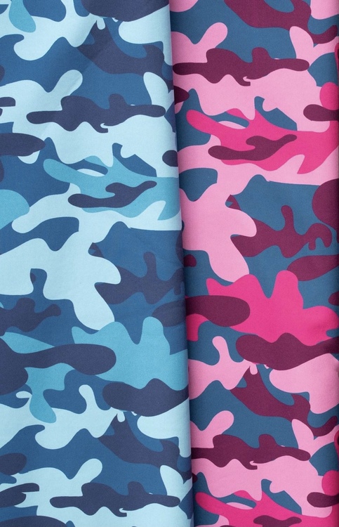 Fiete softshell Camouflage Blå/Rosa