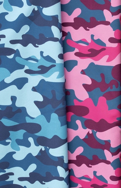 Fiete softshell Camouflage Blue / Pink