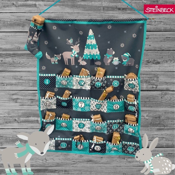 Advent calendar Happy Christmas Mint Green