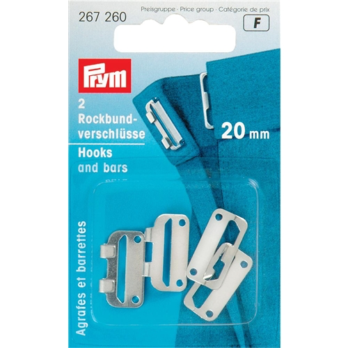 Prym Skirt hooks nickel-plated 20 mm