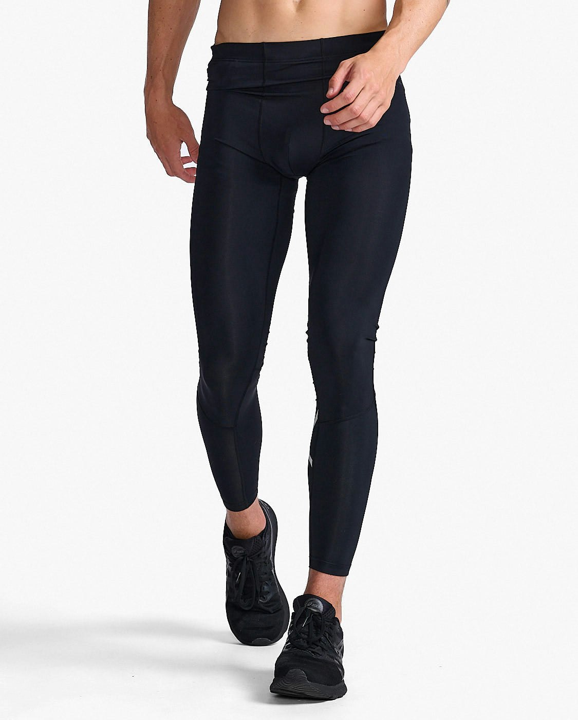 2XU Aero Compression Tights - Black/Silver Reflective (Herr): X-Large