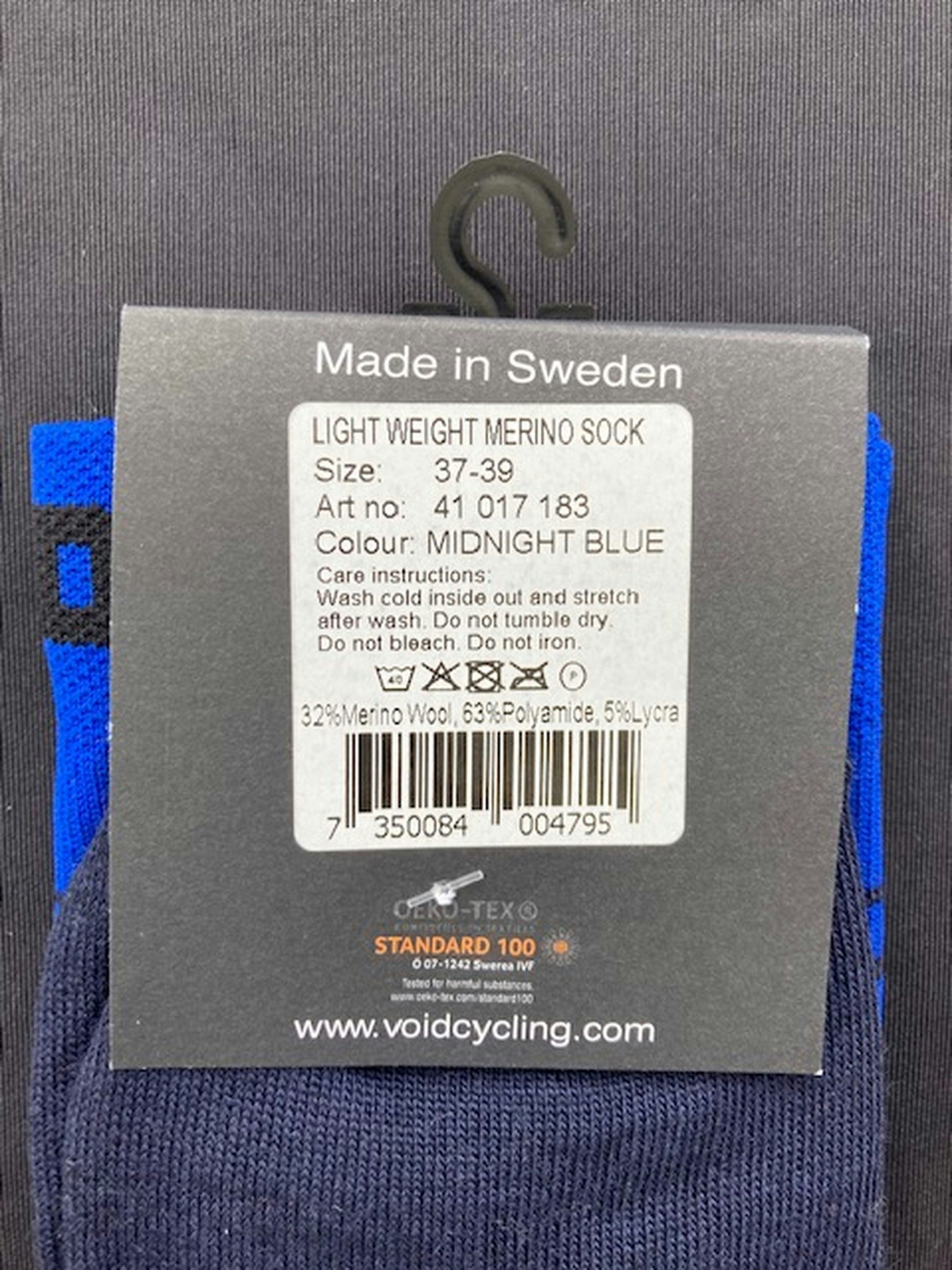 VOID Light Weight Merino Sock - Midnight Blue