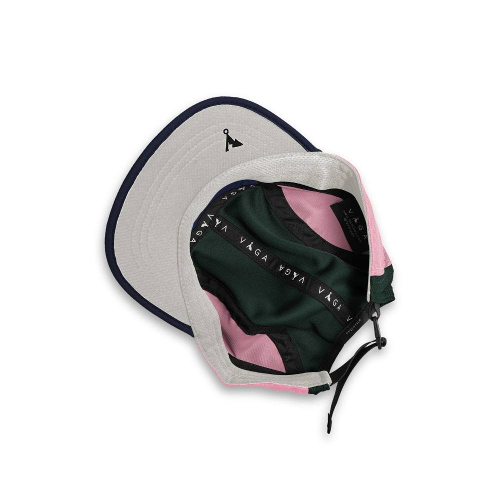 VÅGA Club Cap Navy/Pastel Pink/Dust Grey/Racing Green