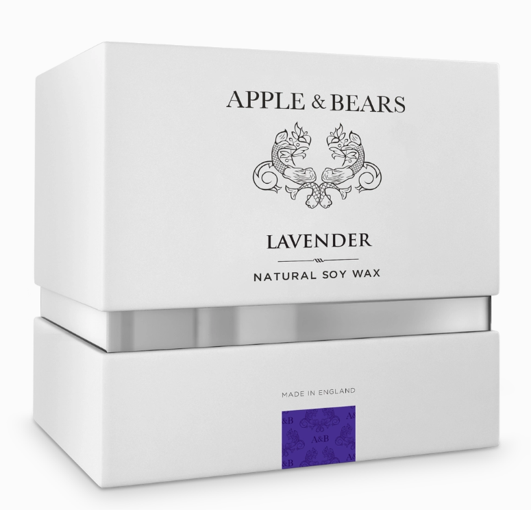 Apple & Bears Soyavoks Duftlys Lavender