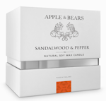 Apple & Bears Soyavoks Duftlys Sandalwood & Pepper