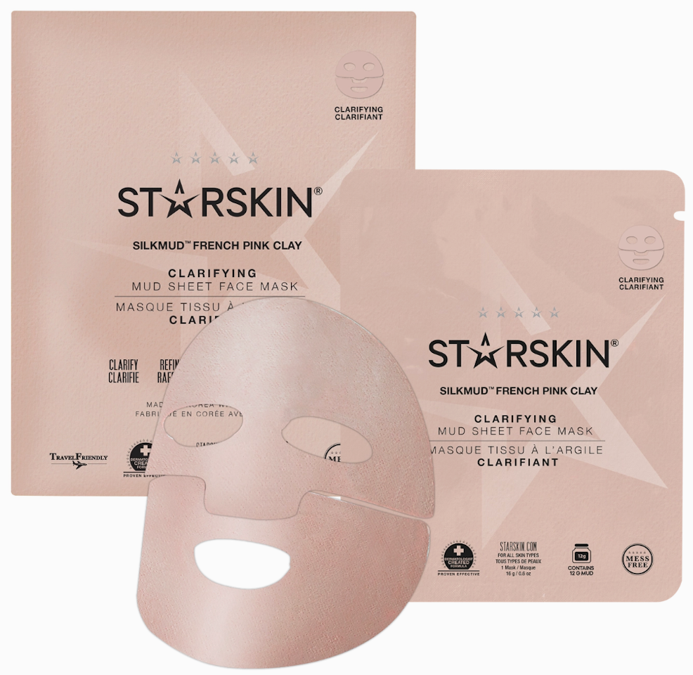 Starskin Silkmud™ French Pink Clay Purifying Mud Sheet Mask