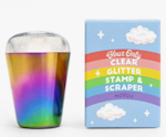 Stamp & Scraper - Clear Glitter