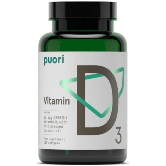 Puori D3 vitamin D 2500 IU 120 capsules