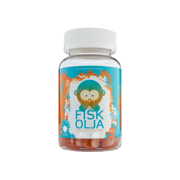 Monkids Fiskolja 60 tuggtabletter