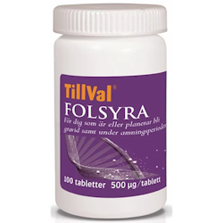 TillVal Folsyra 100 tabletter