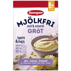 Semper Mjölkfri Gröt Naturell 6M 400 g