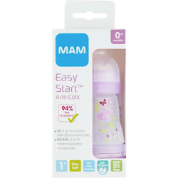 MAM Easy Start Anti-Colic Baby Bottle 0+ Months 160 ml - Various colours
