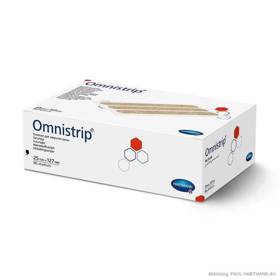 Suturtejp elastisk Omnistrip – 25x127mm 4st/kuv – 200 st/förp.