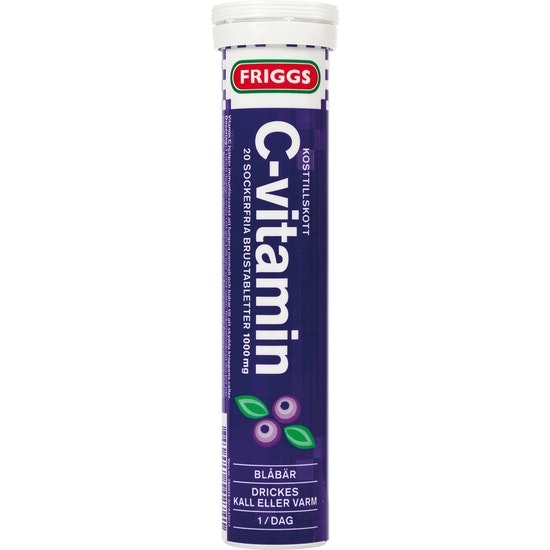 Friggs C-vitamin Blåbär 20 brustabletter