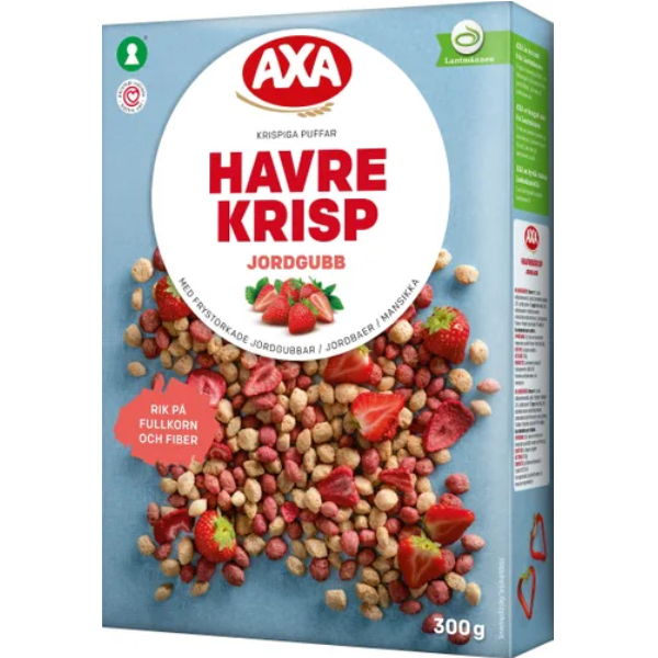 Axa Havrekrisp Strawberry 300g