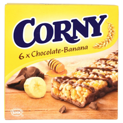 Corny chocolate-banana muesli bar 6x25g