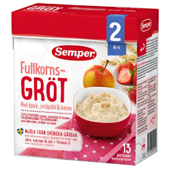 Semper Wholegrain Porridge with Apple Strawberry & Banana 24M 470 g