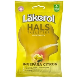 Läkerol Hals Ingefära Citron 65 g