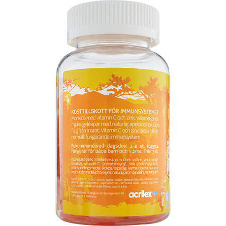 Monkids C-vitamin & Zink Fruktsmak 60 tuggtabletter