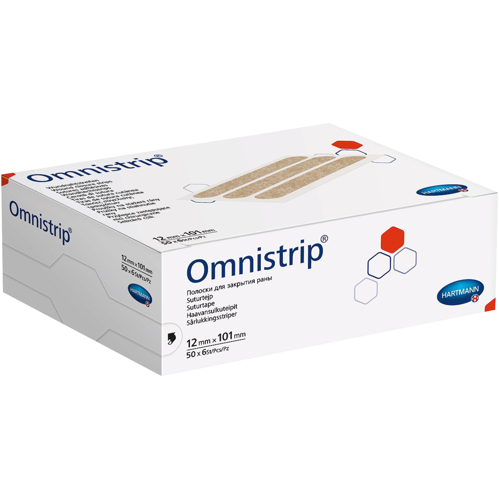 Suturtejp elastisk Omnistrip – 12x101mm 6/kuv – 300 st/förp