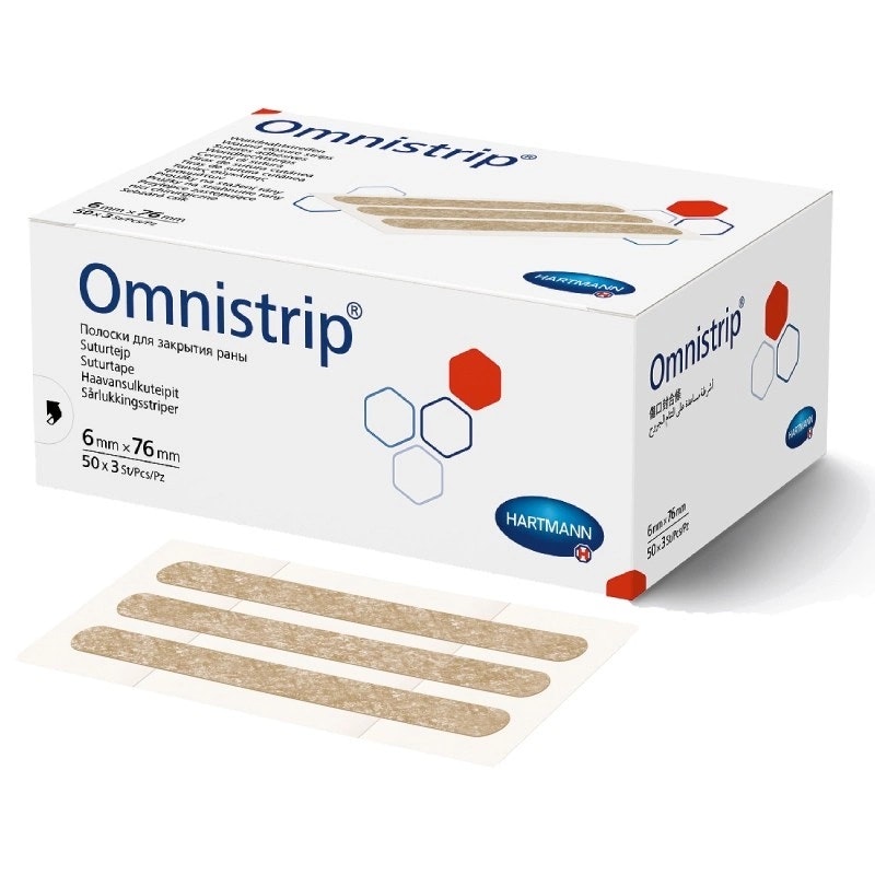 Suturtejp elastisk Omnistrip – 6x76mm 3/kuv – 150 st/förp