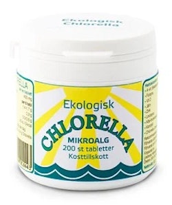 Lindroos Chlorella 400 mg 200 tabletter EKO
