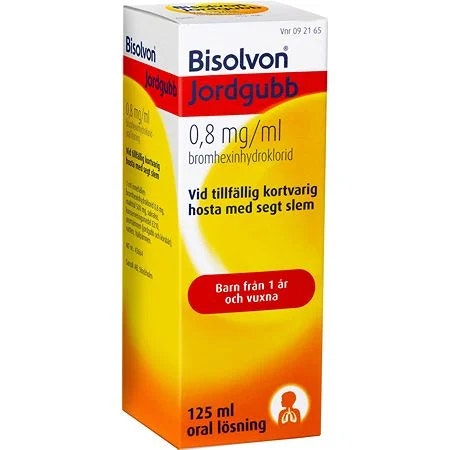 Bisolvon Strawberry, oral solution 0.8 mg/ml 125 ml