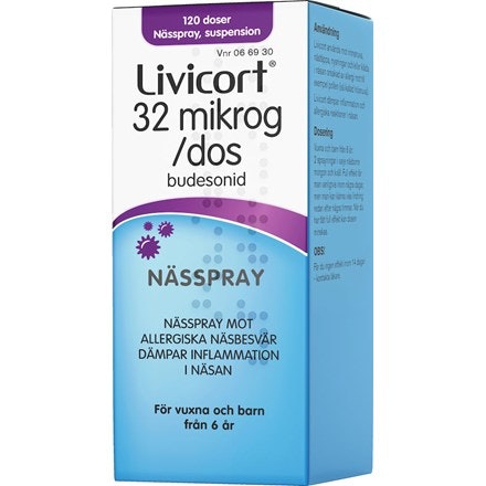 Livicort nässpray 32 mikrogram/dos 120 st