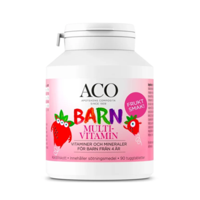 ACO Barn Multivitamin Tuggtablett Frukt 90 st