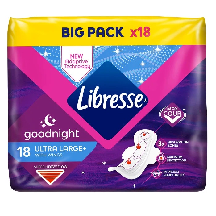 Libresse Goodnight Ultra Large sanitary napkins 18 pcs