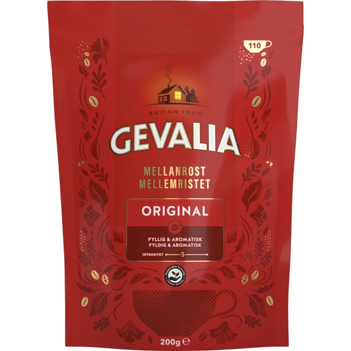 Gevalia Instant Coffee Medium Roast Refill 200g