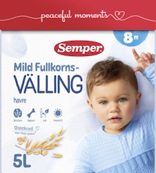 Semper Whole grain porridge Mild with Oats 8M 5 L