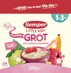 Semper Wholegrain porridge Apple, Raspberry & Banana 1-3 years