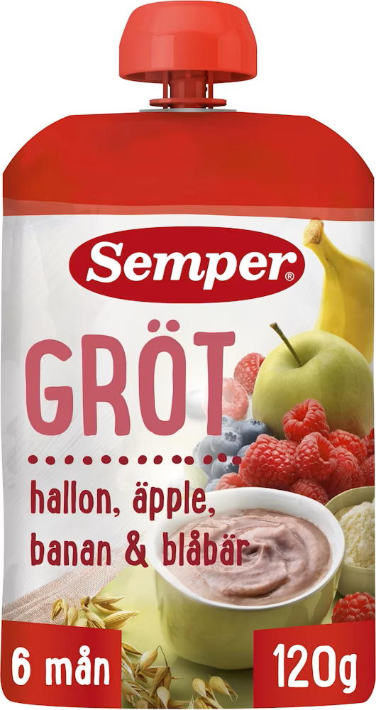 GrötÄpple, Hallon, Banan & Blåbär