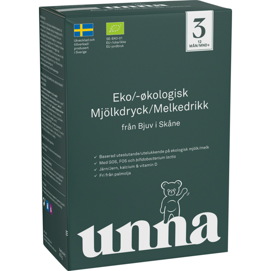 Unna Ekologisk mjölkdryck Steg 3, 600 g