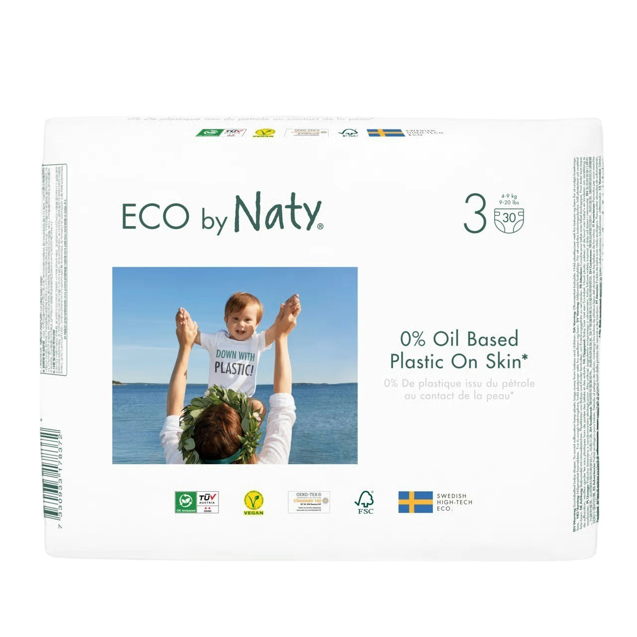 Naty - Organic Open Diaper Size 3 (4-9 KG) 30st