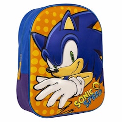 Skolryggsäck 3D Sonic Orange Blå 25 x 31 x 9 cm