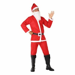 Tomte Maskeraddräkt vuxna Röd Polyester (M/L)