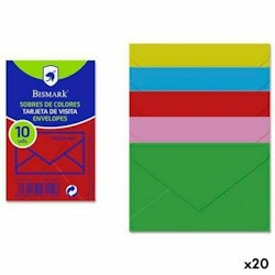 Kuvert Bismark Papper Multicolour 7,6 x 12 cm (20 antal)