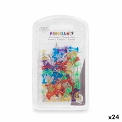 Häftstift Multicolour Metall Plast (24 antal)