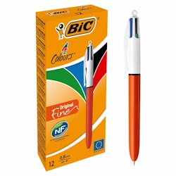 Penna Bic 4 Colours Original Fine Laddningsbar 12 antal 0,3 mm