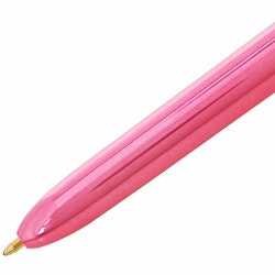 Penna Bic Shine Silver Vit Rosa (12 Delar)