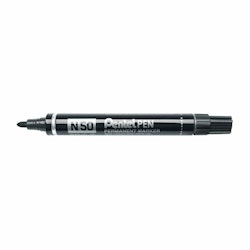 Permanent markörpenna Pentel N50-BE Svart 12 Delar