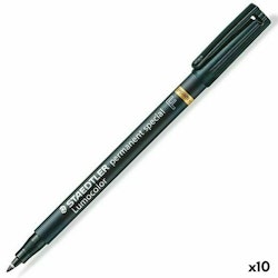 Permanent markörpenna Staedtler Lumocolor Special F Svart (10 antal)