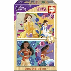 Set 2 pussel Princesses Disney Bella + Vaiana 25 Delar