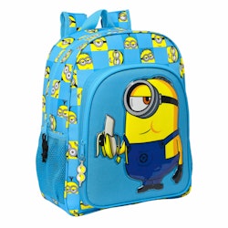 Skolryggsäck Minions Minionstatic Blå (32 x 38 x 12 cm)